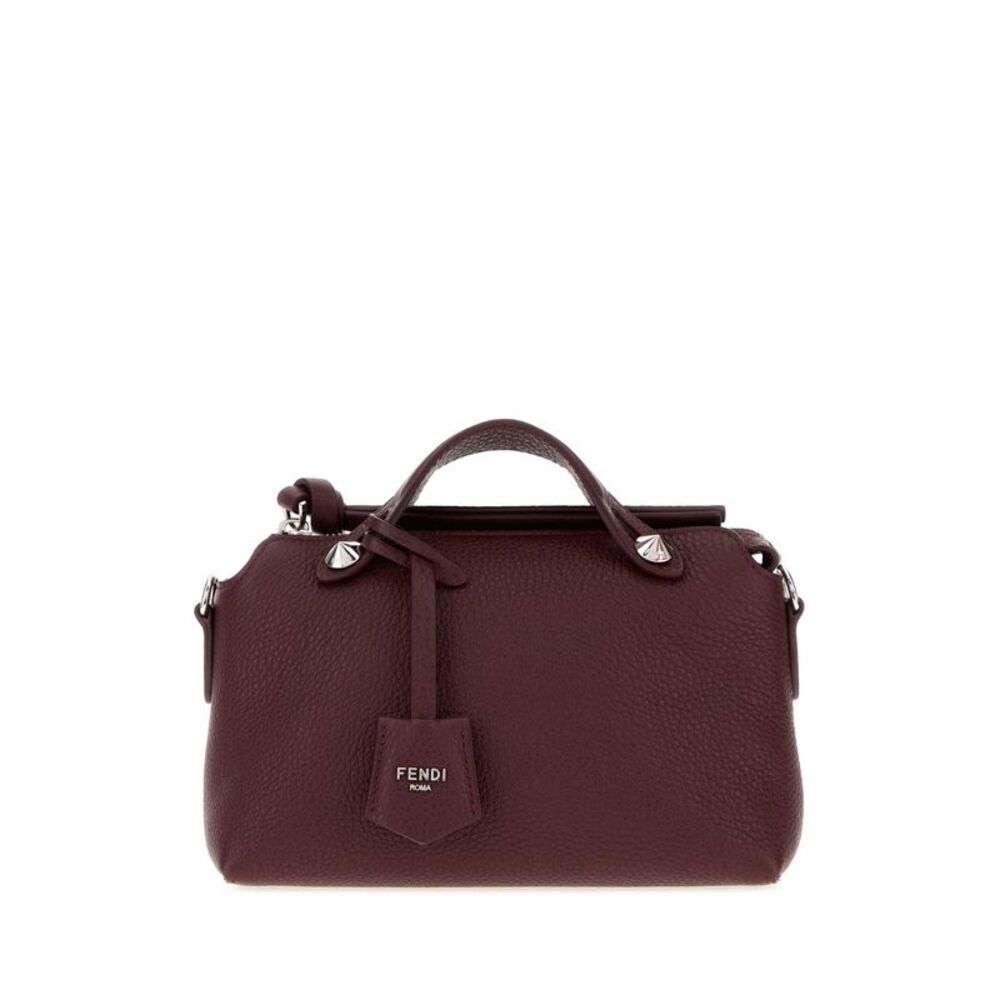 Fendi Women Grape Leather Mini By The Way Soft Handbag